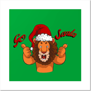 LIKE GO Santa Lion Posters and Art